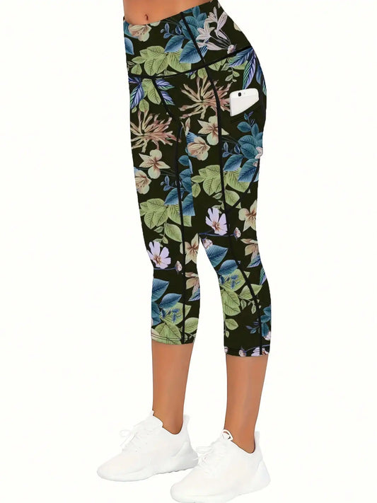 3 Pcs Women High Waist 3/4 Workout Leggings with Pockets