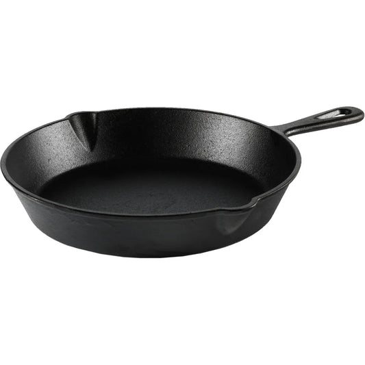 Cast Iron Skillet 10.5 Inch Pre-Seasoned Campfire Safe