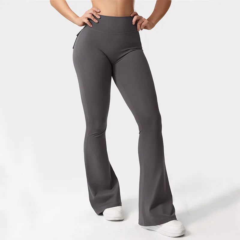 Women's High Waisted Tummy Control Wide Leg Yoga Pants