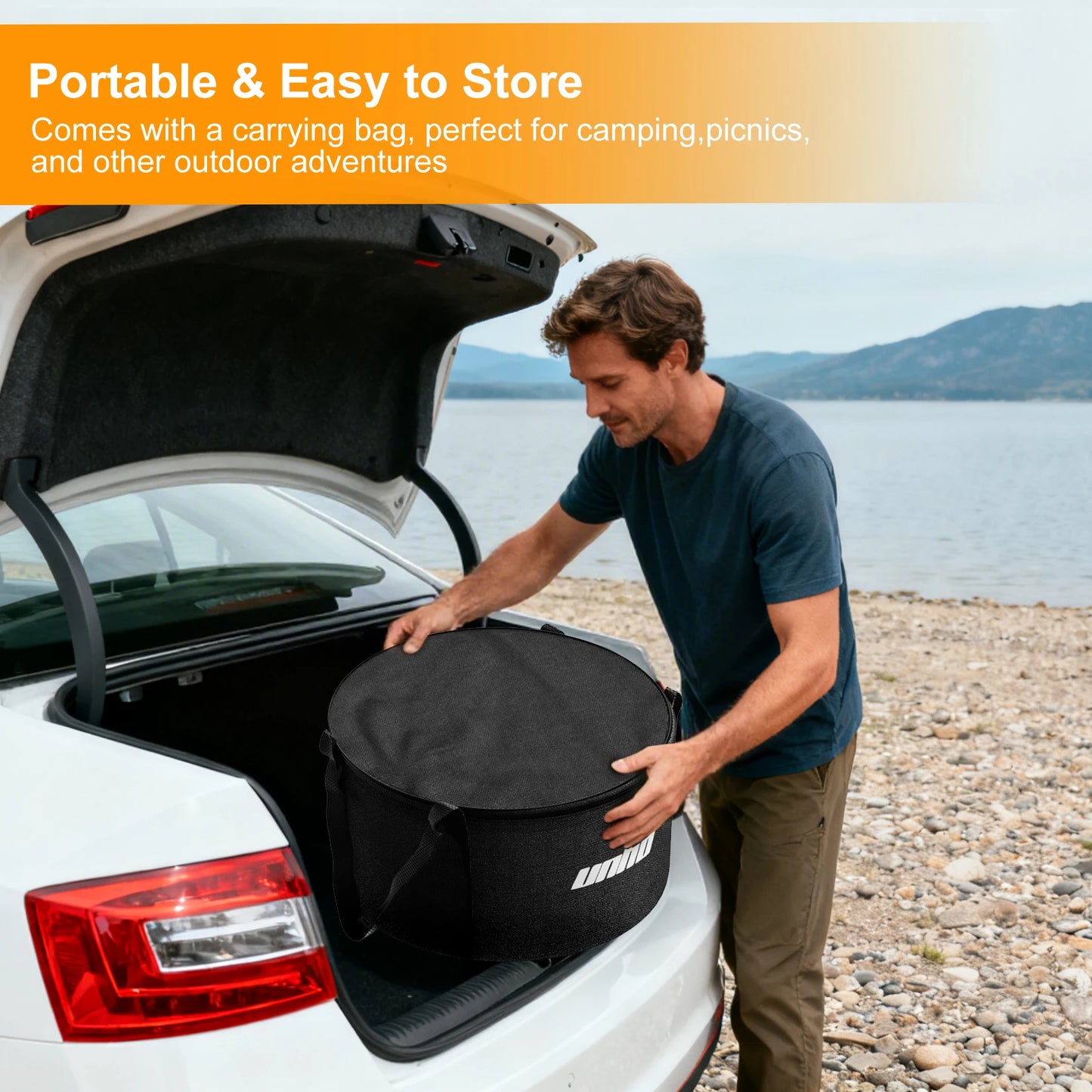 Large Stainless Steel Smokeless Fire Pit with Carry Bag