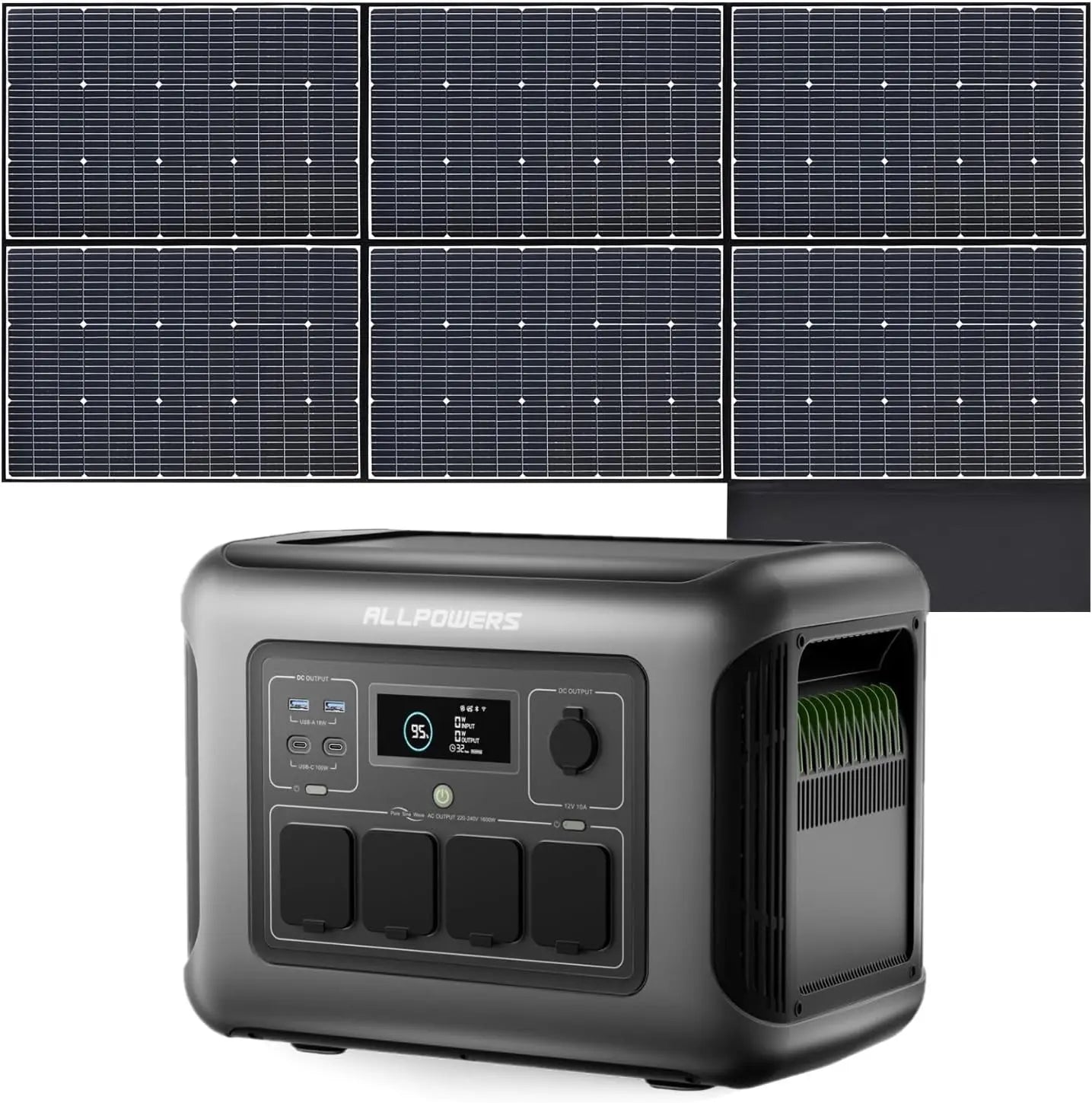 Power Station with Solar Panel 100W 200W 1056Wh LiFePO4 Battery