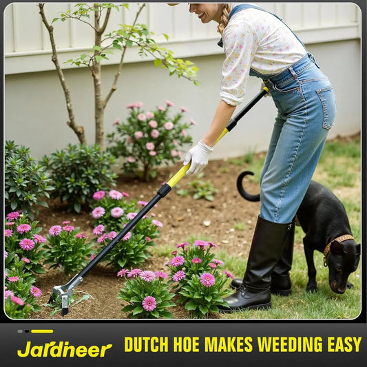 Scuffle Garden Hoe for Weeding, Flower Beds, and Yards