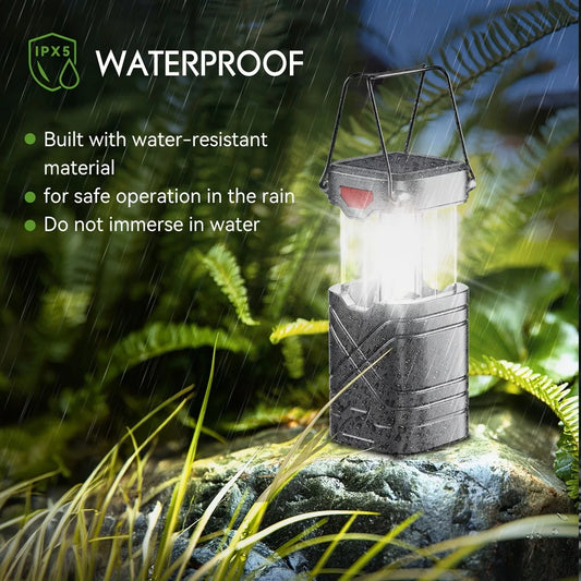 Rechargeable LED Camping Lantern 2/4-Pack with USB-C & Solar