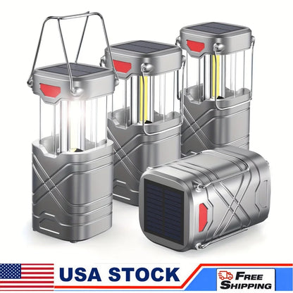 Rechargeable LED Camping Lantern 2/4-Pack with USB-C & Solar