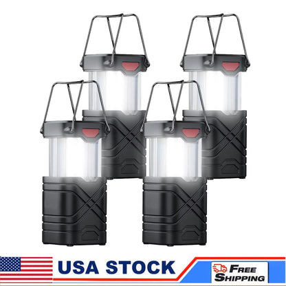 Rechargeable LED Camping Lantern 2/4-Pack with USB-C & Solar