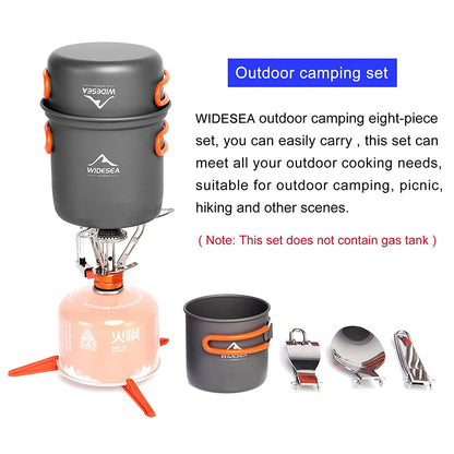 Camping Burner Stove Cookware and Tableware Set