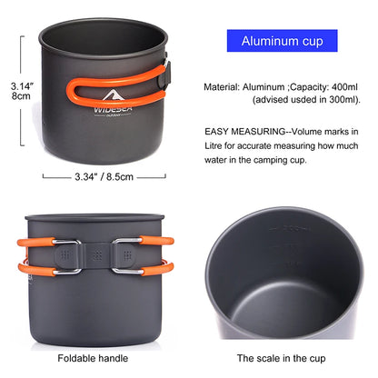 Camping Burner Stove Cookware and Tableware Set