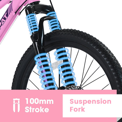 21-Speed Disc Brake Mountain Bike 24/26 Inch Wheels