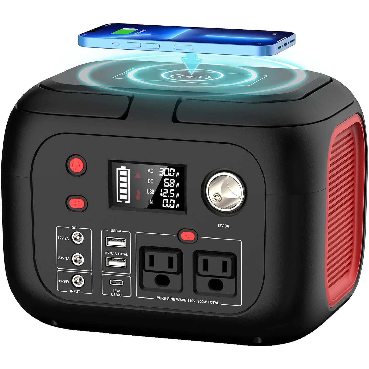 Solar Power Bank 600W/300W/200W/120W ,110V AC Outlets