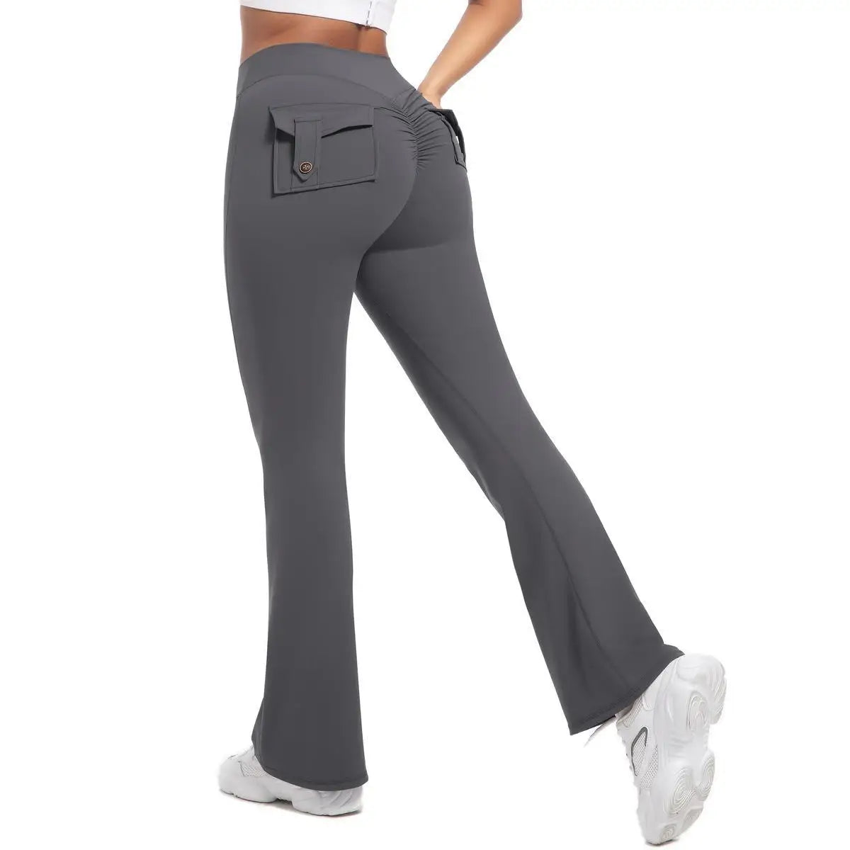 Women's High Waisted Tummy Control Wide Leg Yoga Pants