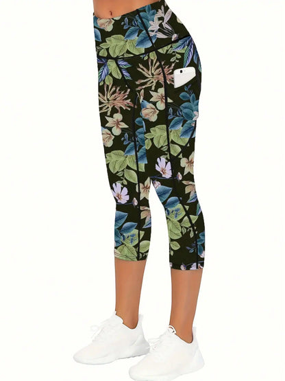 3 Pcs Women High Waist 3/4 Workout Leggings with Pockets