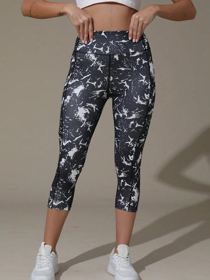 3 Pcs Women High Waist 3/4 Workout Leggings with Pockets