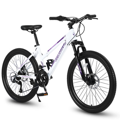 21-Speed Disc Brake Mountain Bike 24/26 Inch Wheels
