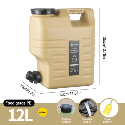 Water Tank Large Capacity Leakproof with Spigot 10/11/12L