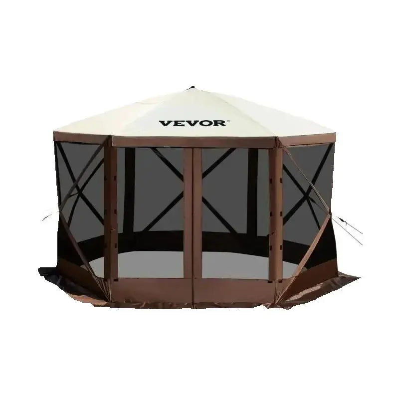 Pop-up 6 Sided Sun Shade Canopy 12' x 12' / 10' x 10'