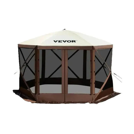 Pop-up 6 Sided Sun Shade Canopy 12' x 12' / 10' x 10'
