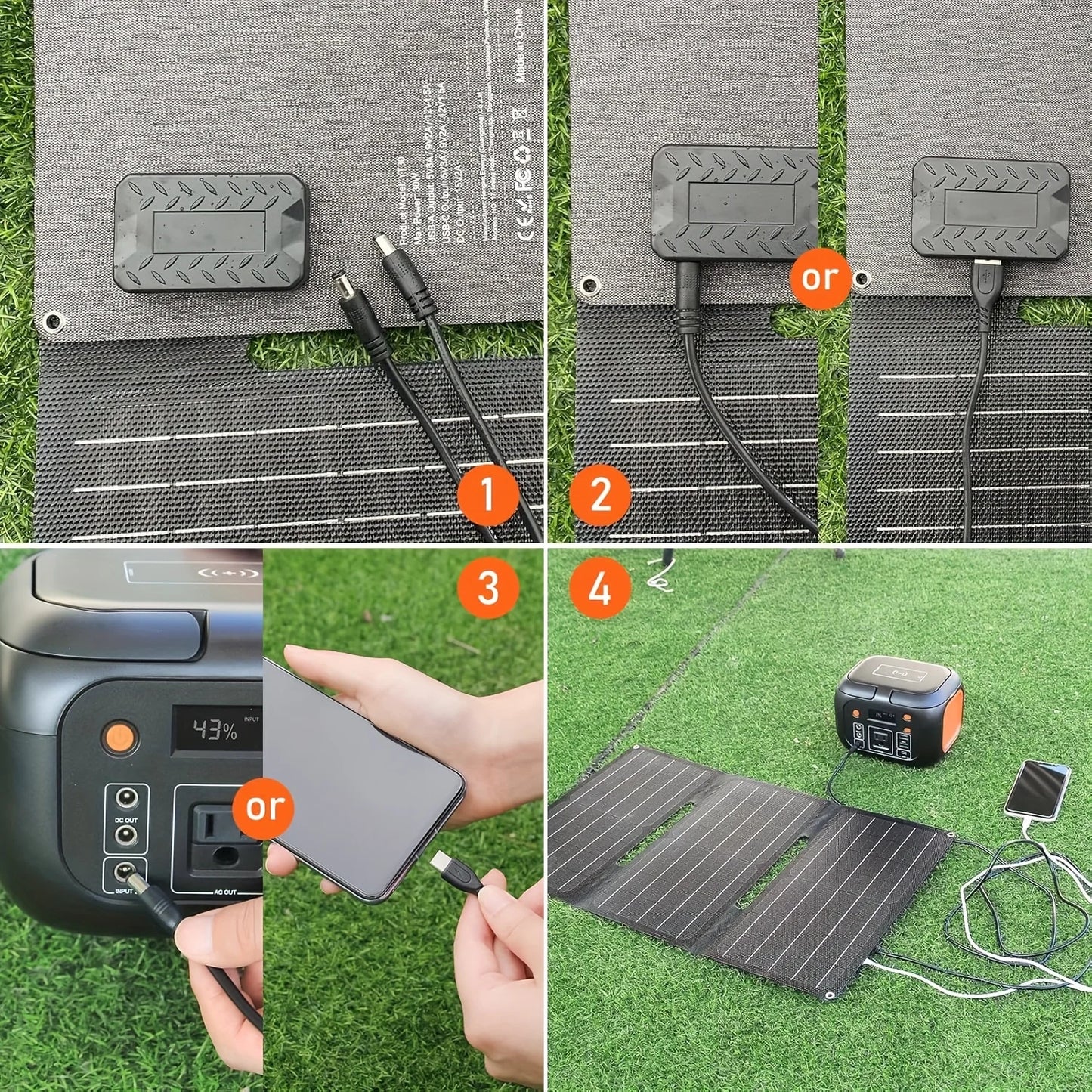 150W Power Station with 30W Solar Panel,110V AC Outlets
