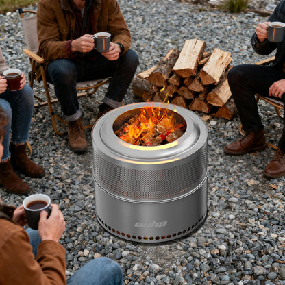 Large Stainless Steel Smokeless Fire Pit with Carry Bag