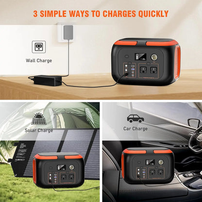 Solar Power Bank 600W/300W/200W/120W ,110V AC Outlets