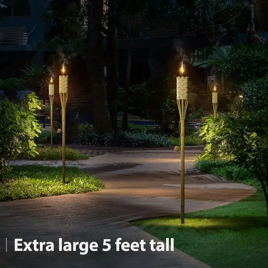 5 Ft. Tall Mosquitos Repellent Bamboo Torches for Outdoor 12 Pack