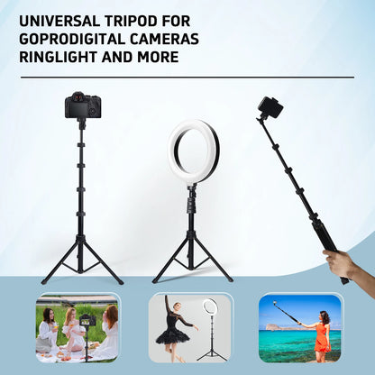 12" 3-Color LED Light Ring with Handle & Quick-Release Tripod