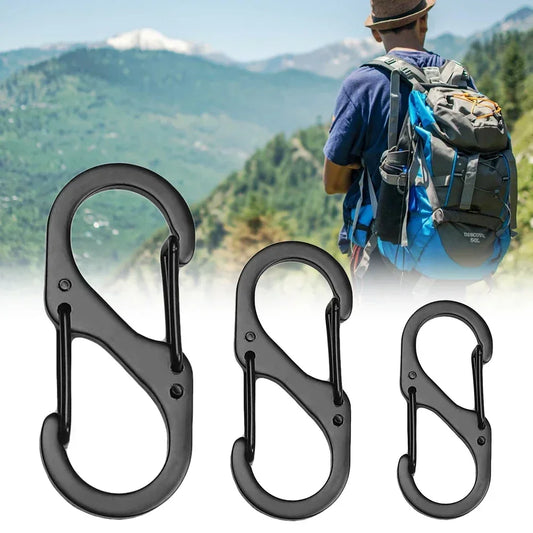 6Pcs S Shaped Metal Double Hooks Carabiner