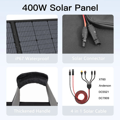 Lightweight Foldable Portable Solar Panel IP67 Waterproof