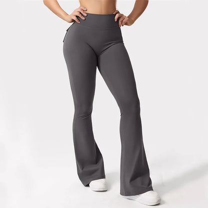 Women's High Waisted Tummy Control Wide Leg Yoga Pants