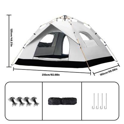 3-4 Person Compact Auto-Tent Quick Setup