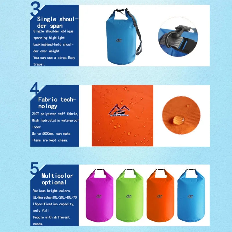 Dry Bag Sack 5/10/20/40/70L Storage