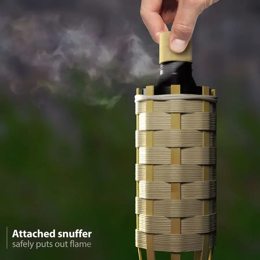 5 Ft. Tall Mosquitos Repellent Bamboo Torches for Outdoor 12 Pack