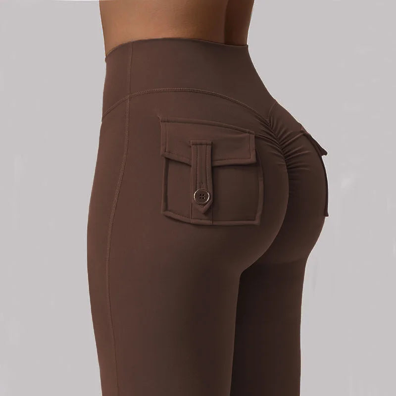 Women's High Waisted Tummy Control Wide Leg Yoga Pants