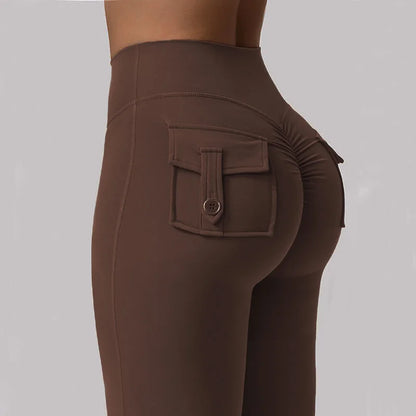 Women's High Waisted Tummy Control Wide Leg Yoga Pants