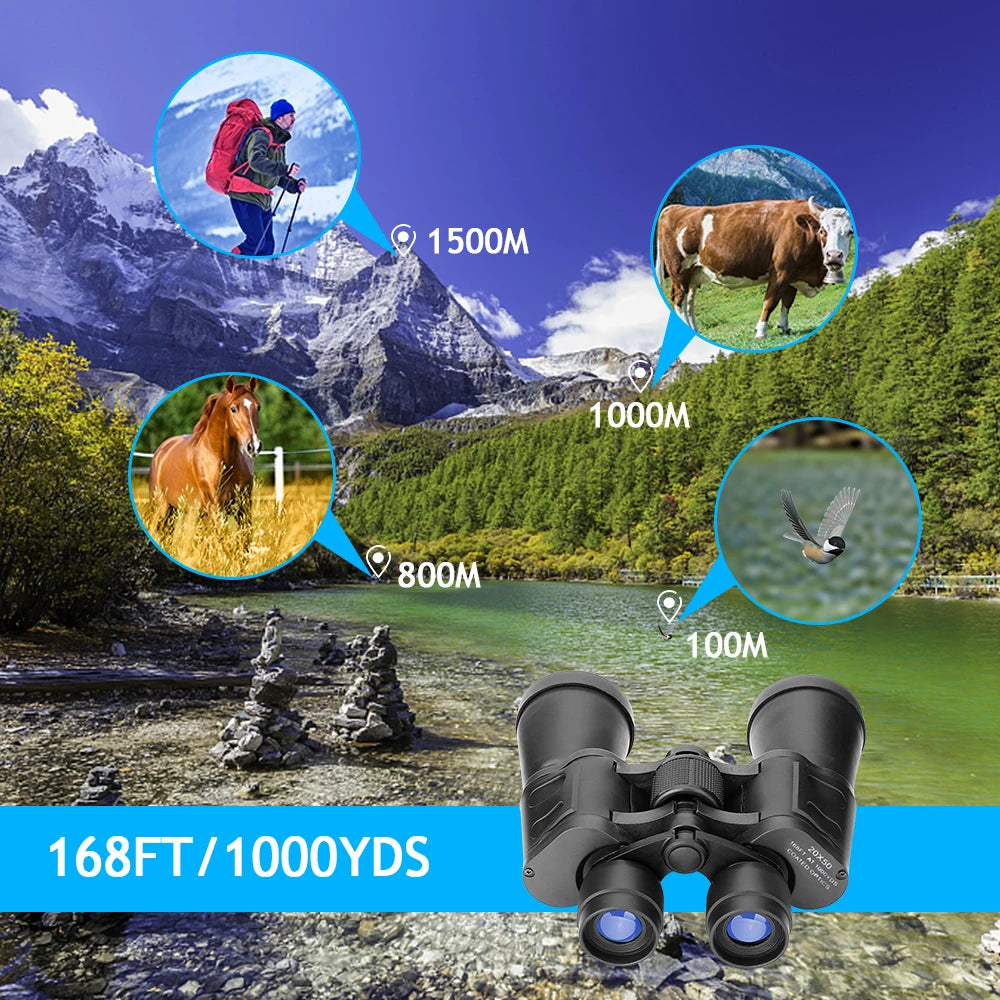 Binoculars Day Night Vision Long Range Waterproof 180x100 Zoom