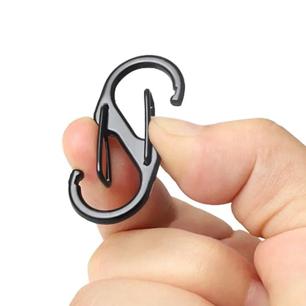 6Pcs S Shaped Metal Double Hooks Carabiner