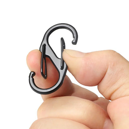 6Pcs S Shaped Metal Double Hooks Carabiner