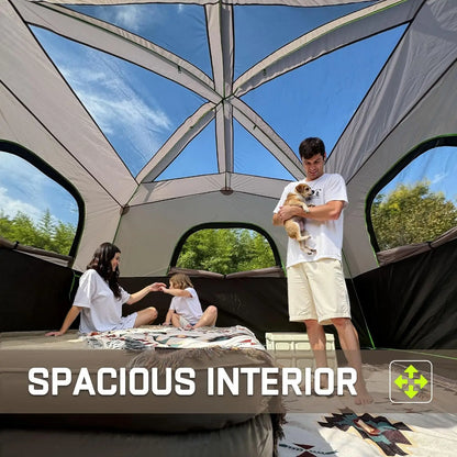 6-Person Easy Setup Waterproof Tent with Rainfly