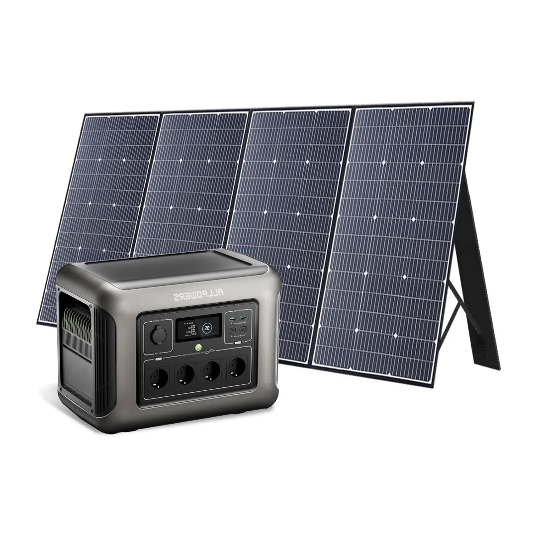 Power Station with Solar Panel 100W 200W 1056Wh LiFePO4 Battery