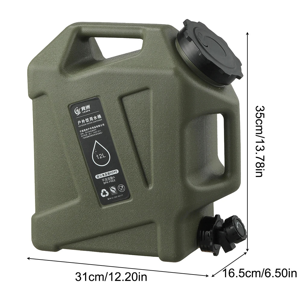 Water Tank Large Capacity Leakproof with Spigot 10/11/12L