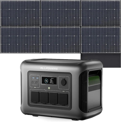 Power Station with Solar Panel 100W 200W 1056Wh LiFePO4 Battery