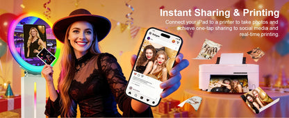 IPad LED Party Events Photobooth Machine For 10.2''/10.5''/11''/12.9''/13''