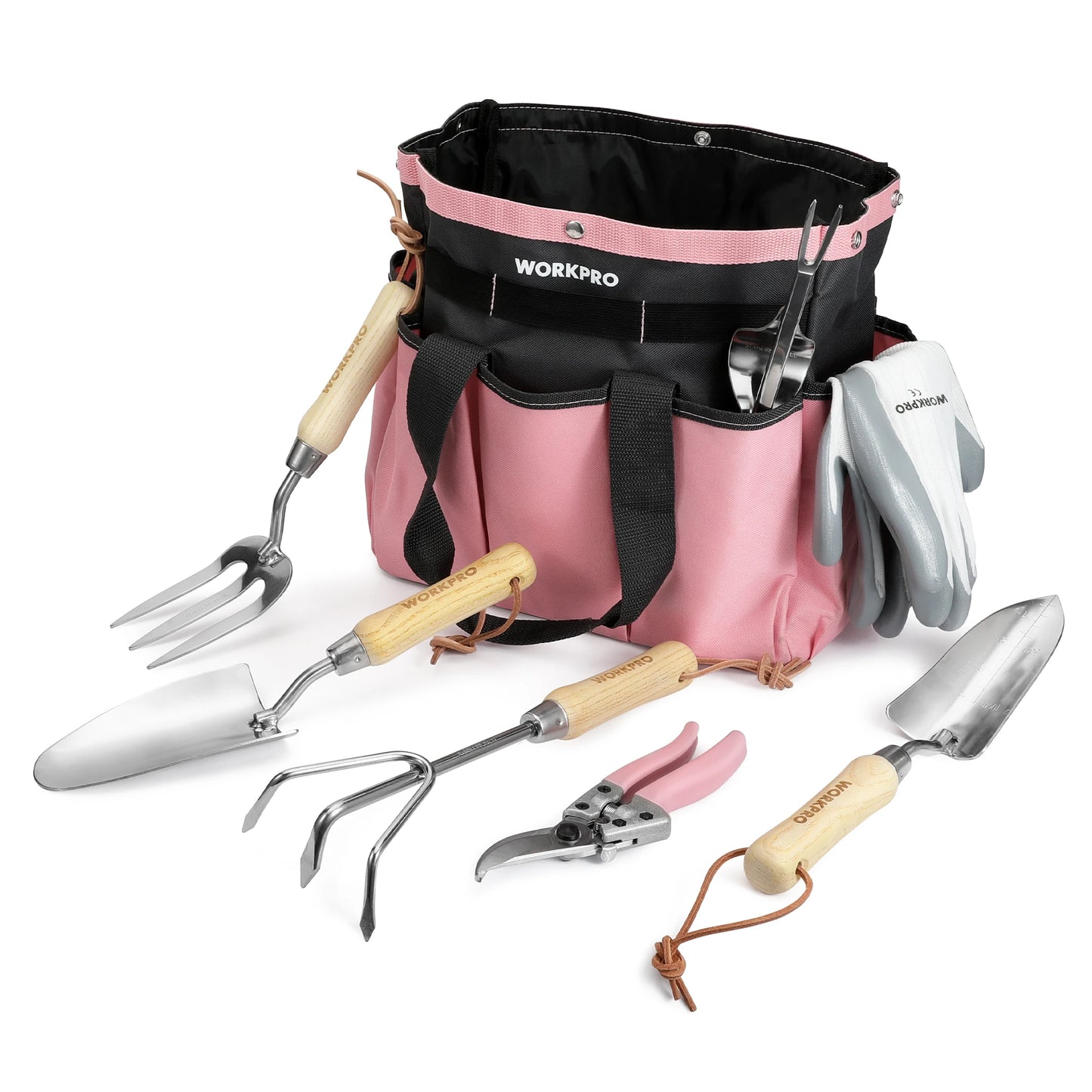 8-Piece Stainless Steel Garden Tool Set, with Wood Handle