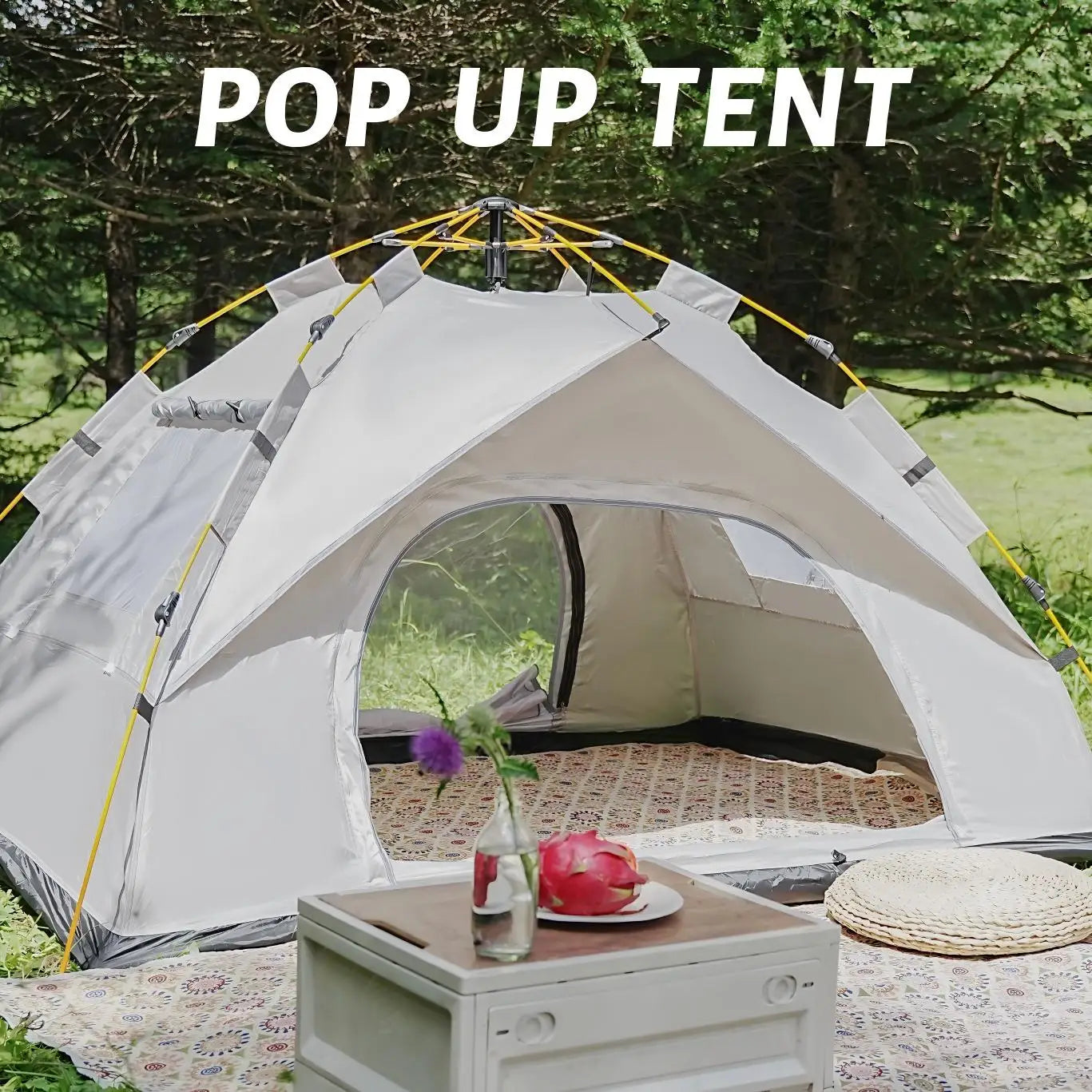 3-4 Person Compact Auto-Tent Quick Setup
