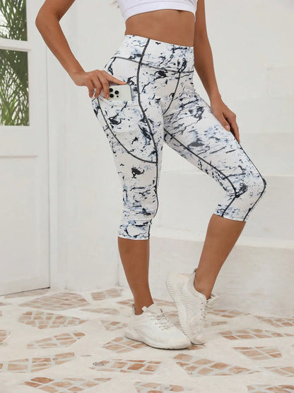 3 Pcs Women High Waist 3/4 Workout Leggings with Pockets