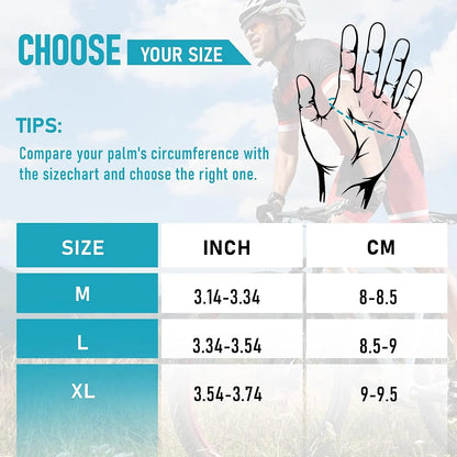 Cycling Gloves Anti-Slip Grips for Men Women with MTB Padded