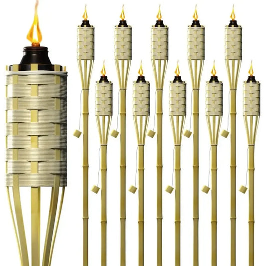 5 Ft. Tall Mosquitos Repellent Bamboo Torches for Outdoor 12 Pack