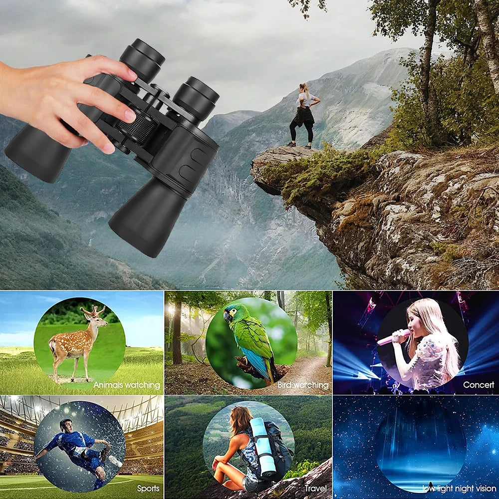 Binoculars Day Night Vision Long Range Waterproof 180x100 Zoom