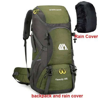50L Mens Large Waterproof Hiking Backpack