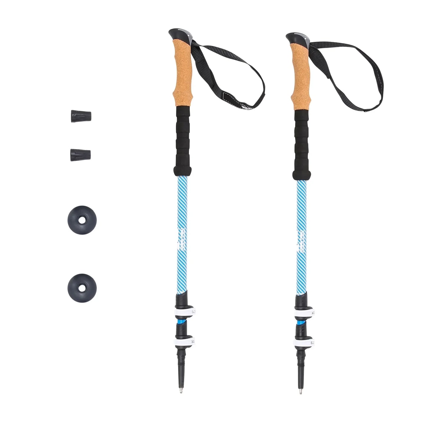 Lightweight Carbon Fiber Trekking Poles Quick Lock Adjustable