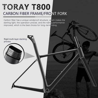 22-Speed Carbon Fiber Frame Road 700C Racing Bike